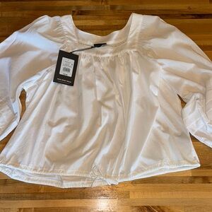 Who What Wear White Blouse Large NWT